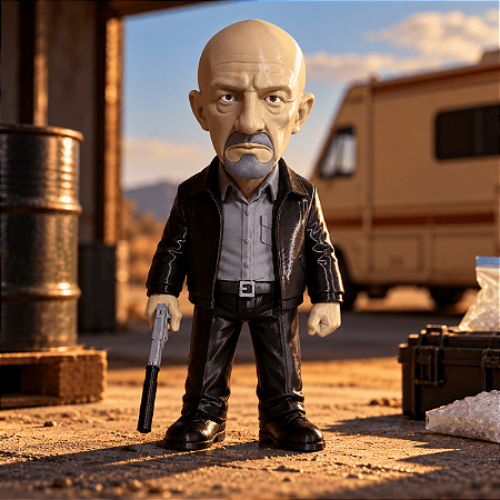 Boneco Mike Ehrmantraut Breaking Bad Estátua Colecionável 3D 20cm