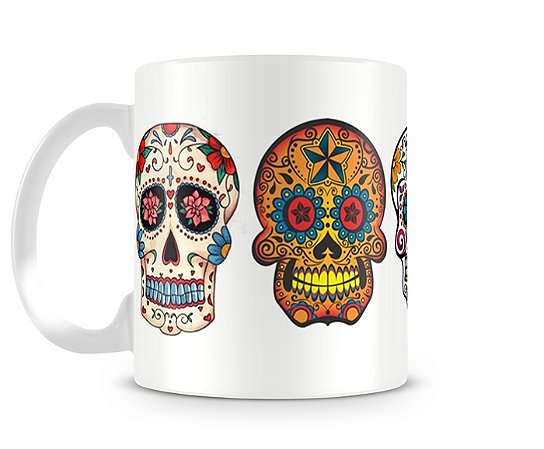 Caneca Caveiras Mexicanas