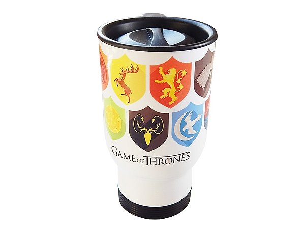 Caneca térmica para carro GOT Escudos