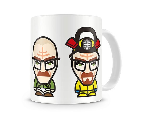 Caneca Breaking Bad Walter White Evolution Desenho