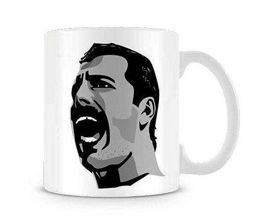 Caneca Queen Fred Mercury Head Desenho