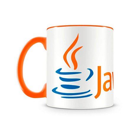 Caneca Linguagem Java color Laranja