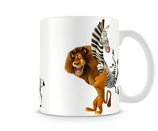 Caneca Madagascar Alex e Marty