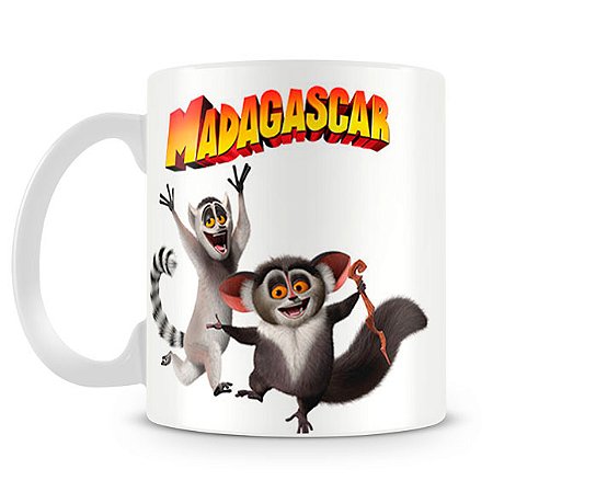 Caneca Madagascar Rei Julien e Maurice