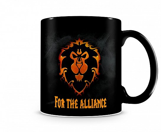 Caneca World Of Warcraft Aliança - Preta