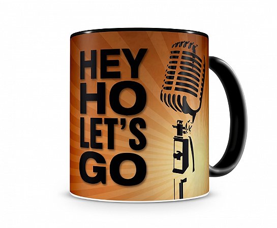 Caneca Ramones Hey Ho Lets Go Preta