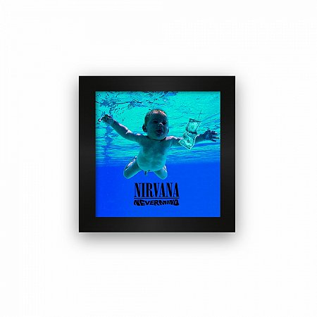 Quadro azulejo com moldura Nirvana Nevermind