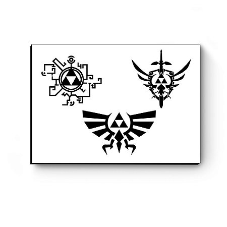 Quadro decorativo MDF Legend Of Zelda Triforce