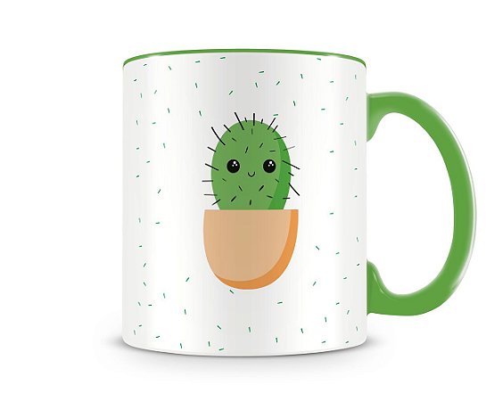 Caneca Fofinha Igual Um Cacto Verde