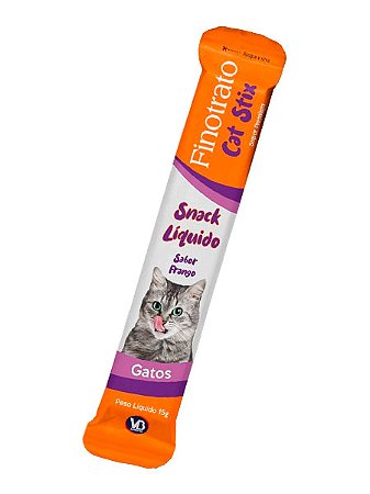 Petisco Cat Stix Snack Líquido Finotrato Sabor Frango para Gatos - 15g
