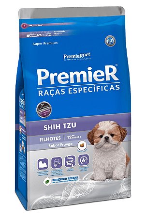 Ração Premier Raças Específicas Shih Tzu para Cães Filhotes Sabor Frango - 1kg ou 2,5kg