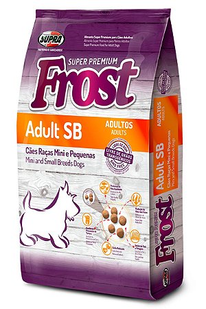 Ração Frost Adult SB Super Premium para Cães Adultos de Raças Minis e Pequenas - 2,5kg ou 15Kg