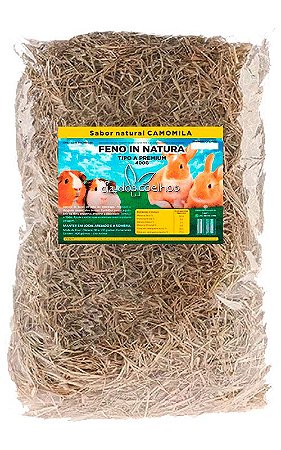 Feno In Natura Cia dos Coelhos Camomila para Roedores - 400g