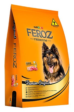 Ração Feroz Premium Original Sabor Carne e Frango para Cães Adultos - 15kg ou 20Kg