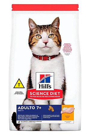 Ração Hill's Science Diet Sabor Frango para Gatos Adultos 7+ - 3kg