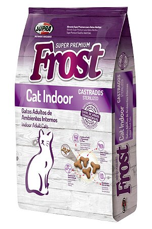 Ração Frost Cat Indoor Super Premium para Gatos Adultos Castrados de Ambientes Internos - 1,5kg ou 10,1kg