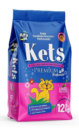 Areia Sanitária Kets Premium Floral para Gatos - 12kg