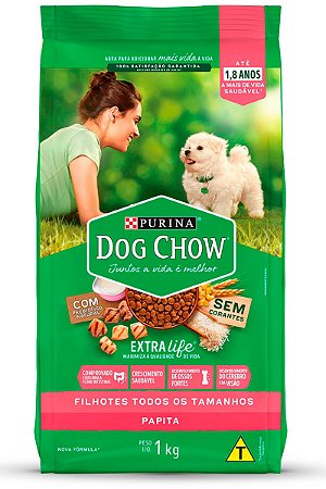 Ração Nestlé Purina Dog Chow Papita para Cães Filhotes de Todos os Tamanhos - 1kg