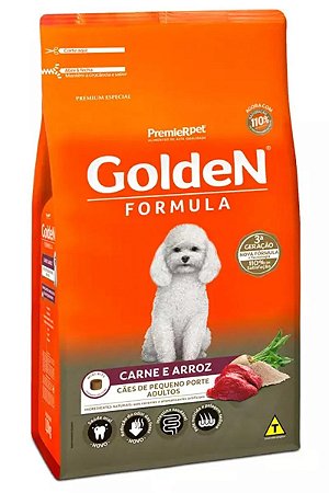 Ração Golden Formula Carne e Arroz Mini Bits para Cães Adultos de Raças Pequenas - 3Kg ou 15Kg