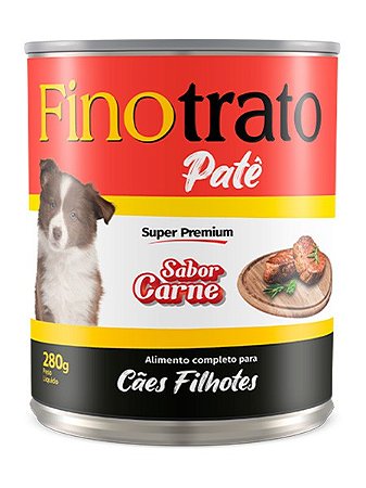 Patê Finotrato Super Premium Sabor Carne para Cães Filhotes - 280g