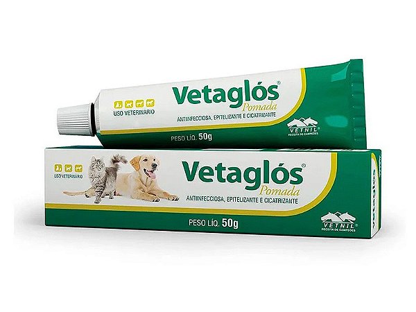 Pomada Cicatrizante Vetnil Vetaglos - 20g ou 50g