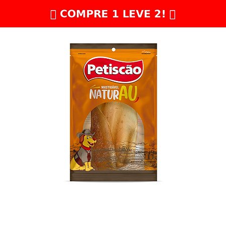 COMPRE 1 LEVE 2! Orelha Bovina Natural para Cães - 1 Unidade