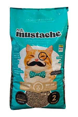 Granulado Higiênico Mr. Mustache Biodegradável para Gatos - 1,3kg