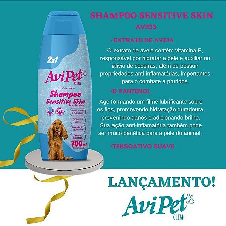 Shampoo Avipet Clean Sensitive Skin - 700ml