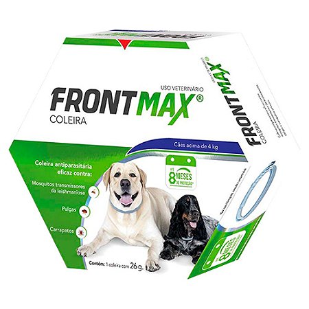 Coleira Frontmax Antiparasitária Vetoquinol para Cães acima de 4kg com 70cm