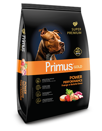 Ração Primus Super Premium Gold Power Performance Sabor Frango e Batata Doce para Cães Adultos - 14kg
