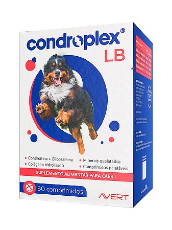 Suplemento Alimentar Condroplex LB Avert para Cães de Porto Grande e Gigante - 60 comprimidos