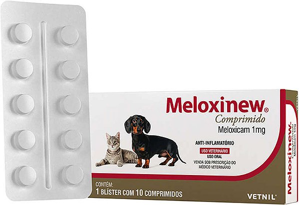 Anti-inflamatório Vetnil Meloxinew de 1mg para Cães e Gatos