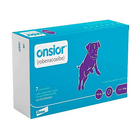 Anti-inflamatório Onsior Robenacoxibe Elanco para Cães 10mg - 7 comprimidos