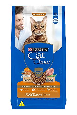 Ração Cat Chow Premium Especial Sabor Peixe para Gatos Castrados - 1Kg ou 10,1Kg