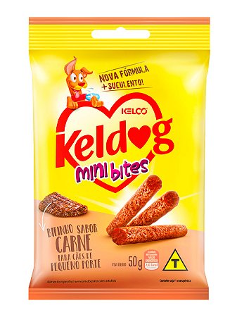 Bifinho Keldog Kelco Mini Bites Sabor Carne para Cães Adultos de Raças Pequenas - 50g