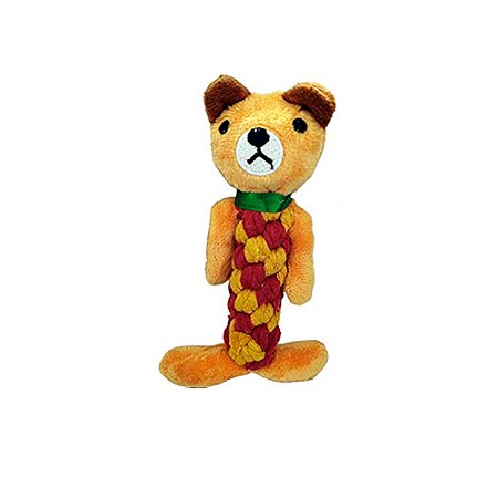 Brinquedo Urso de Pelúcia com Corda para Cães
