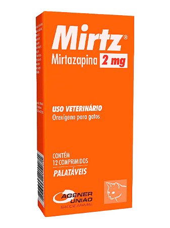 Mirtz Agener União 2 mg com 12 Comprimidos para Gatos