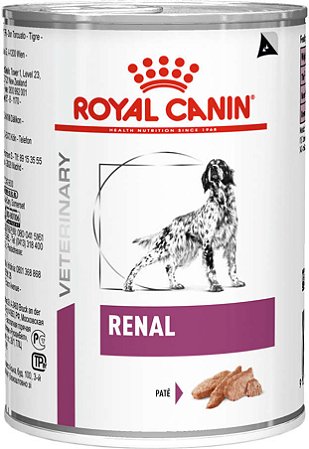 Ração Royal Canin Lata Canine Veterinary Diet Renal Wet para Cães com Doenças Renais - 410g