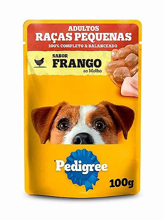 Ração Úmida Pedigree Sachê Sabor Frango ao Molho para Cães Adultos Raças Pequenas - 100g