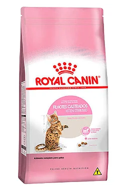 Ração Royal Canin Kitten Sterilised para Gatos Filhotes Castrados de 6 a 12 meses de Idade - 400g ou 4Kg