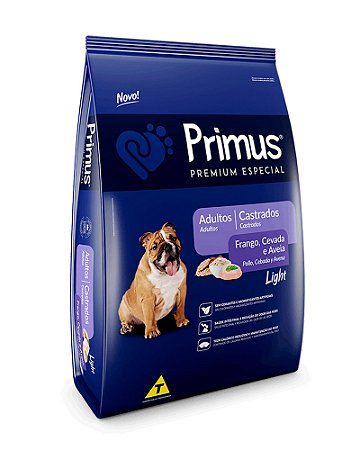 Ração Primus  Premium Special para Cães Castrados Light Sabor Frango, Cevada e Aveia - 15kg