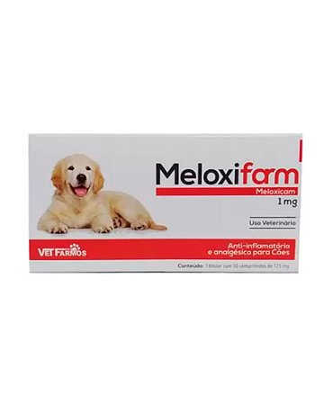 Anti-Inflamatório Meloxifarm 1mg para Cães com 10 comprimidos - Vet Farmos