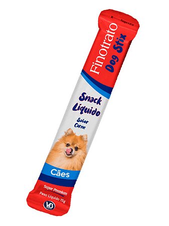 Petisco Dog Stix Snack Líquido Finotrato Sabor Carne para Cães - 15g