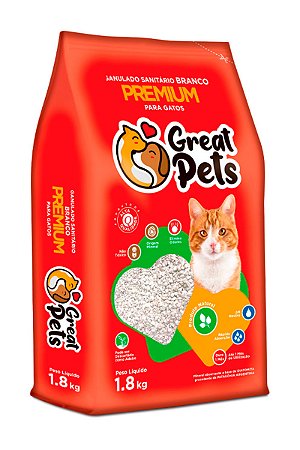 Granulado Sanitário Great Pets Premium para Gatos - 1,8kg