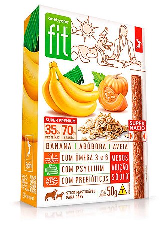 Petisco Onebyone Gourmet Sabor Banana e Abóbora para Cães - 50g