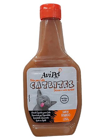 Molho Catbites AviPet Gourmet Sabor Frango para Gatos - 250g