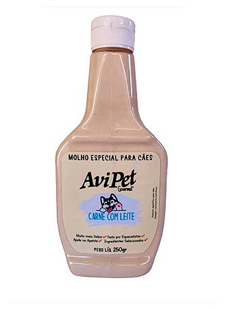 Molho AviPet Gourmet Sabor Carne com Leite para Cães - 250g