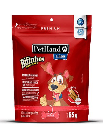 Bifinho PetHand Sabor Bacon para Cães - 65g, 500g ou 1kg