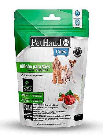 Bifinho PetHand Sabor Carne com Vegetais para Cães - 65g ou 350g