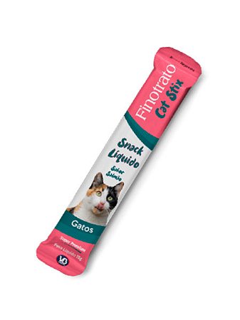 Petisco Cat Stix Snack Líquido Finotrato Sabor Salmão para Gatos - 15g